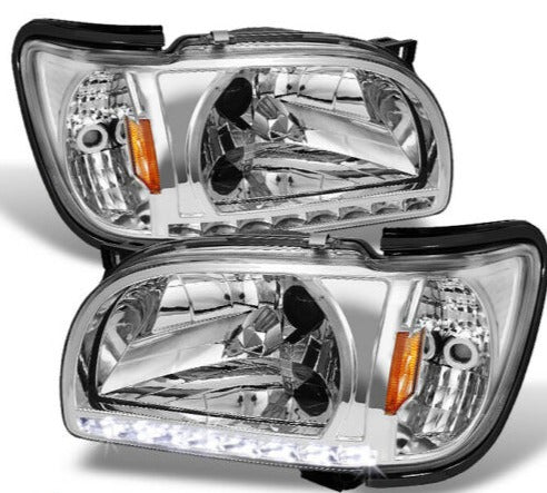 2001-2004 Toyota Tacoma Focos LED Fondo Cromado (Chofer & Pasajero) - PAL Auto Parts