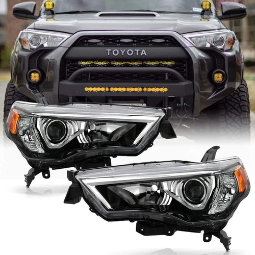 2014-2020 Toyota 4 Runner Par Focos Fondo Negro (Chofer & Pasajero) - PAL Auto Parts