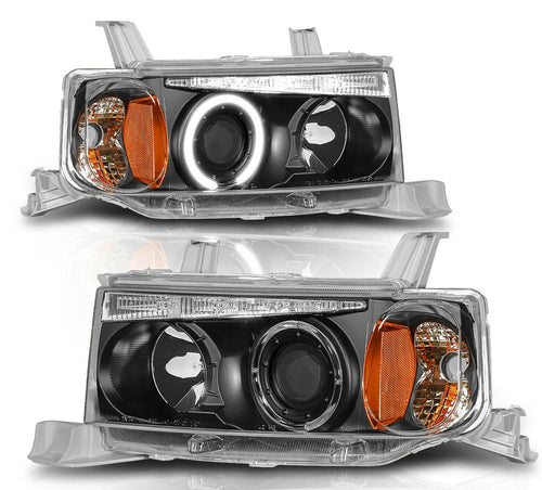 2004-2006 Scion Xb LED HALO Projector Par Focos Fondo Negro (Chofer & Pasajero) - PAL Auto Parts