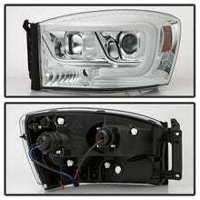 Cargar imagen en el visor de la galería, 2006-2008 DODGE RAM 1500 2500 3500 PAR FOCOS FONDO CROMADO LED TUBE HALO PROJECTOR (CHOFER &amp; PASAJERO) - PAL Auto Parts
