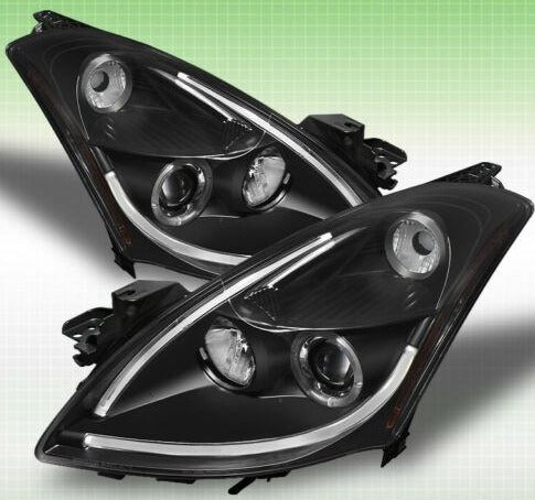 2010-2012 NISSAN ALTIMA SEDAN PAR FOCOS FONDO NEGRO LED TUBE PROJECTOR ( CHOFER & PASAJERO) - PAL Auto Parts